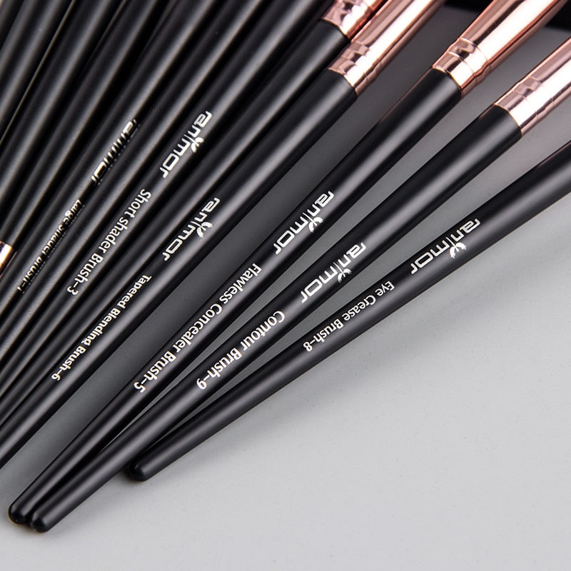 Anmor Pro Makeup Brushes Set 12 pcs/lot Eye Shadow Blending Eyeliner Eyelash Eyebrow Brushes For Make up Portable Eye Brush Set