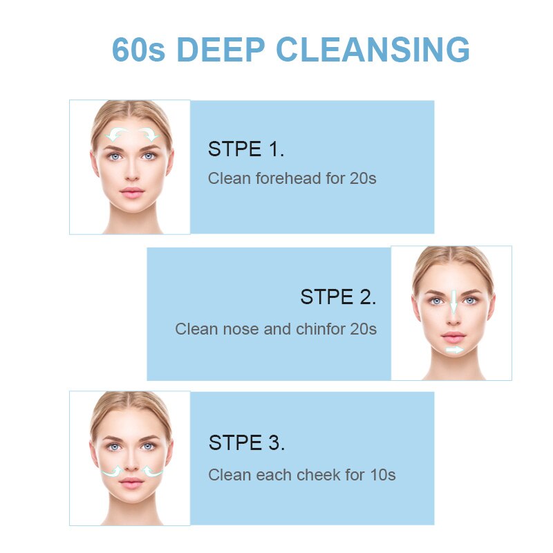 Face Cleaning Brush Electric Facial Cleanser Washing Brush Mini Electric Facial Brush Waterproof Silicone Facial Brush