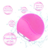 Face Cleaning Brush Electric Facial Cleanser Washing Brush Mini Electric Facial Brush Waterproof Silicone Facial Brush