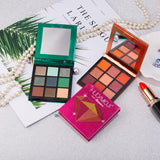 9Colors adds a mirror Glitter Eyeshadow Makeup Pallete Matte Eye shadow Palette Shine Diamond Eyeshadow Powder Pigment Cosmetics