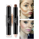 LAMILEE Double Head 3D Bronzer Highlighter Stick Face Makeup Concealer Pen Foundation Stick Cream Texture Contour Pencil