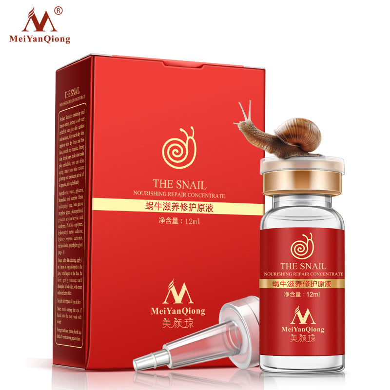 High quality snail100% essence hyaluronic acid liquid whitening spot essence shrink pores ampoule anti-acne regenerative essence